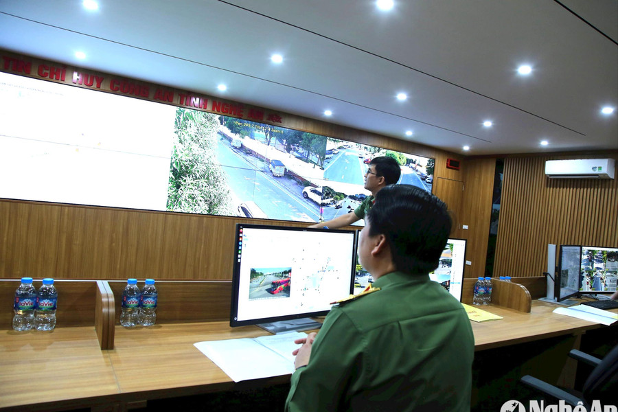 Công an Nghệ An lắp hơn 600 camera giám sát an ninh và phạt nguội ở thành phố Vinh