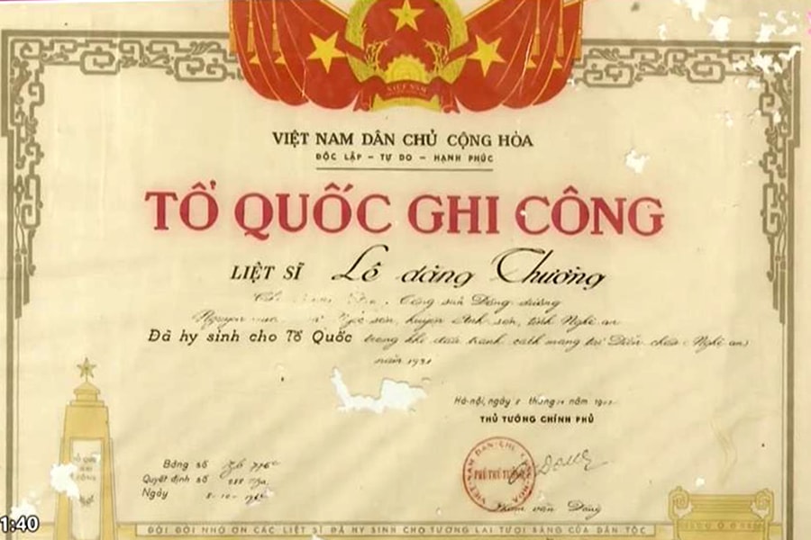 Liệt sĩ Lê Đăng Thường - tấm gương tiêu biểu của xã Ngọc Sơn (Đô Lương) trong phong trào Xô Viết Nghệ Tĩnh