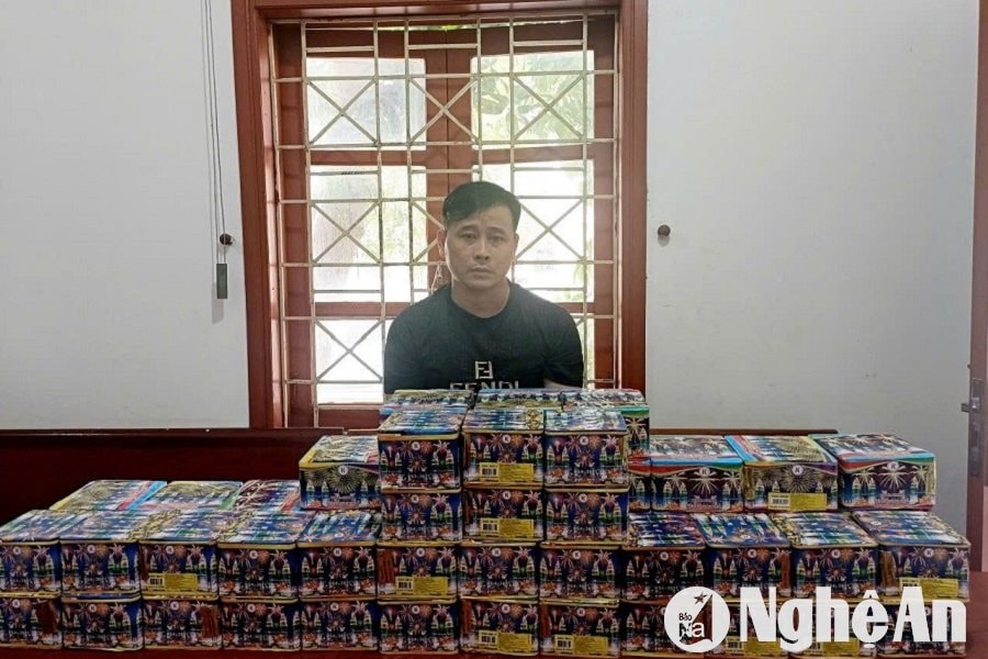 Mua 100 kg pháo để bán kiếm lời, nam thanh niên ở Đô Lương bị khởi tố