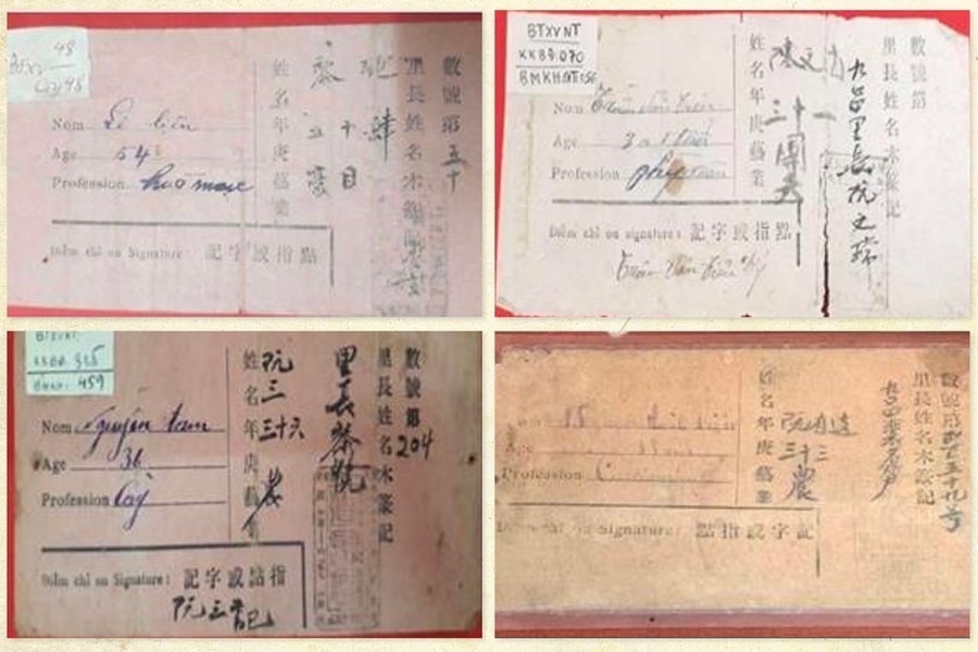 Bộ sưu tập thẻ thuế thân được trưng bày và bảo quản tại Bảo tàng Xô viết Nghệ Tĩnh