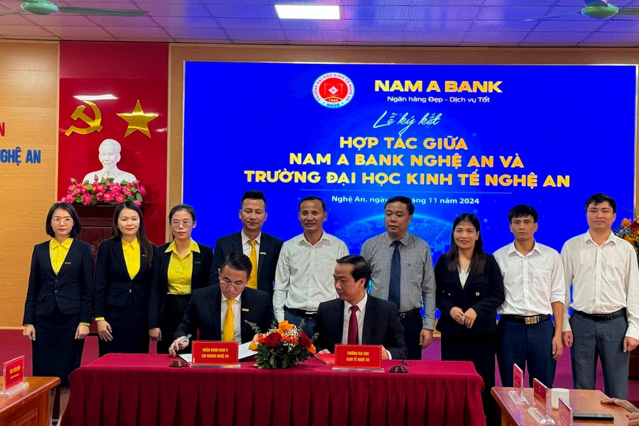 Nam A Bank Chi nhánh Nghệ An ký hợp tác với Đại học Kinh tế Nghệ An