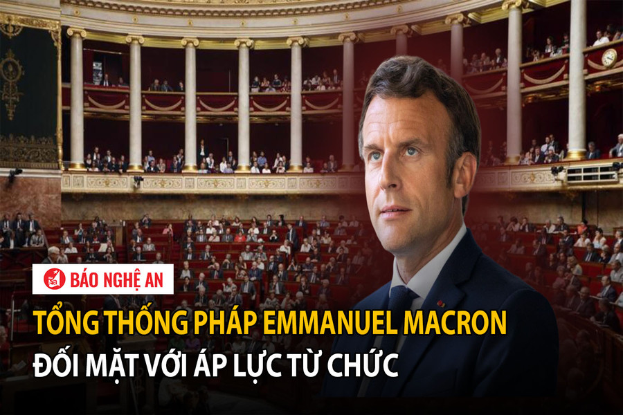 Tổng thống Pháp Emmanuel Macron đối mặt với áp lực từ chức