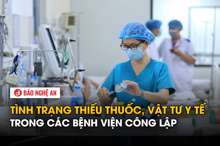 Lãnh đạo Sở Y tế Nghệ An trao đổi về tình trạng thiếu thuốc, vật tư y tế trong các bệnh viện công lập