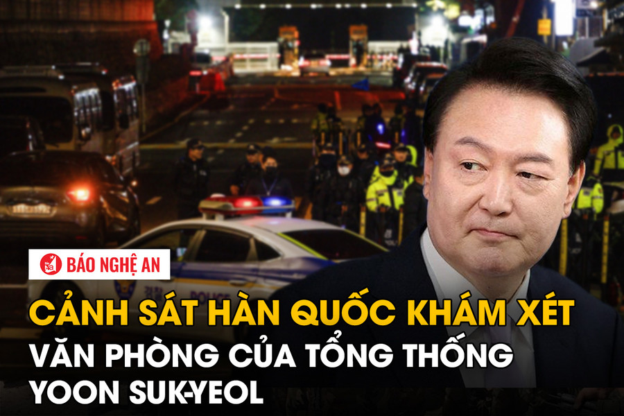 Cảnh sát Hàn Quốc khám xét Văn phòng của Tổng thống Yoon Suk-yeol