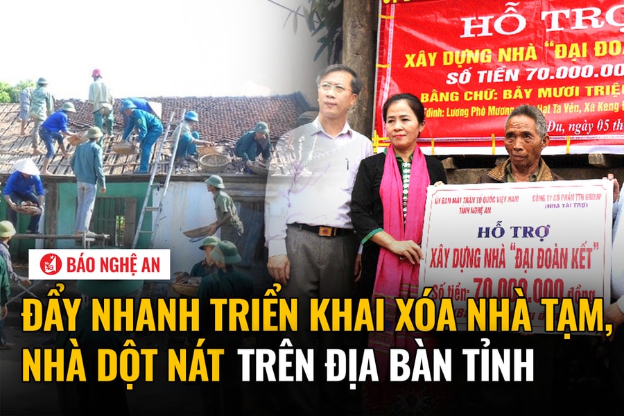 Đẩy nhanh triển khai xóa nhà tạm, nhà dột nát trên địa bàn tỉnh Nghệ An