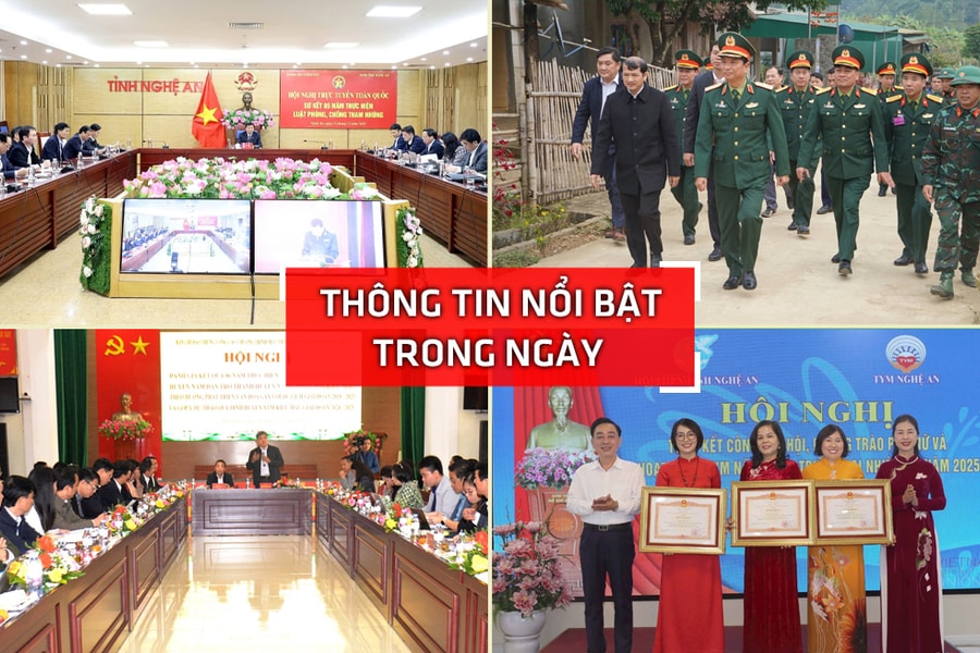 Nghệ An: Thông tin nổi bật ngày 24/12