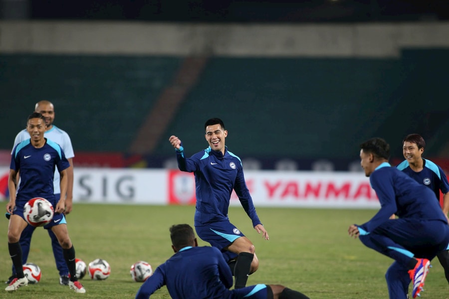 Đội tuyển Singapore nỗ lực tập luyện trước trận bán kết lượt về