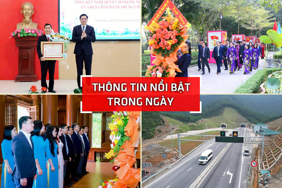 Nghệ An: Thông tin nổi bật ngày 2/1