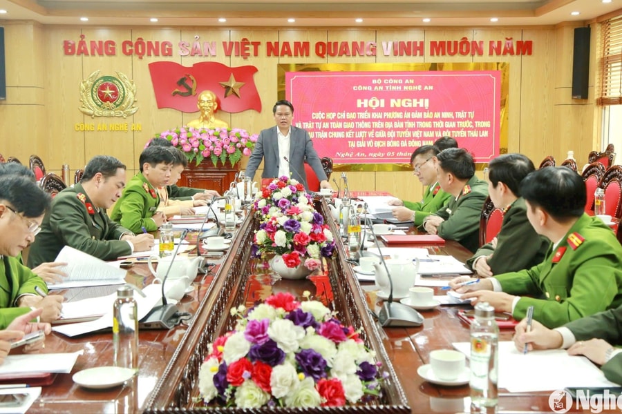 Công an Nghệ An huy động gần 1.000 cán bộ, chiến sỹ đảm bảo ANTT trước, trong và sau trận chung kết lượt về AFF Cup 2024