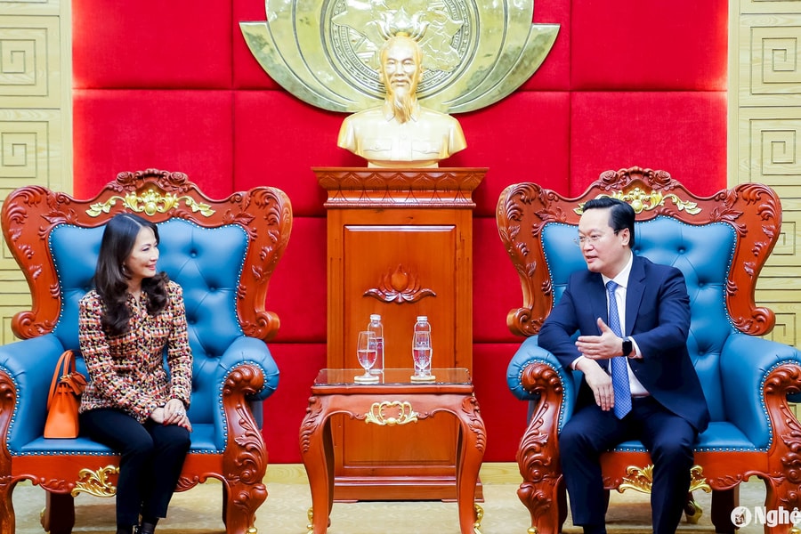 Bí thư Tỉnh ủy Nguyễn Đức Trung tiếp Tổng Giám đốc Tập đoàn WHA