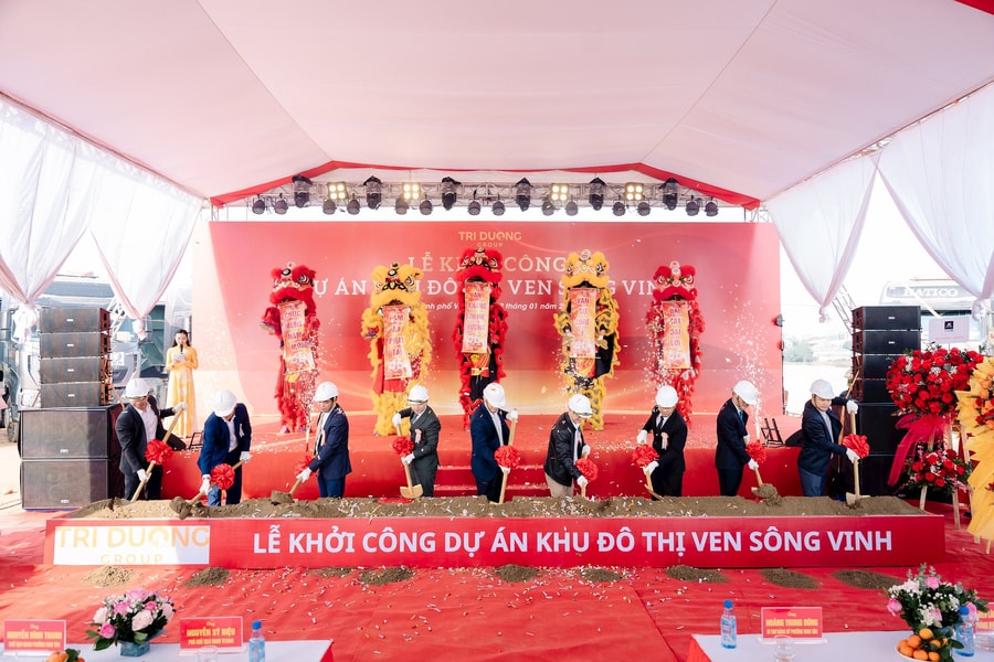 Chính thức khởi công Khu đô thị ven sông Vinh – khu đô thị đáng sống tại trung tâm Thành phố Vinh