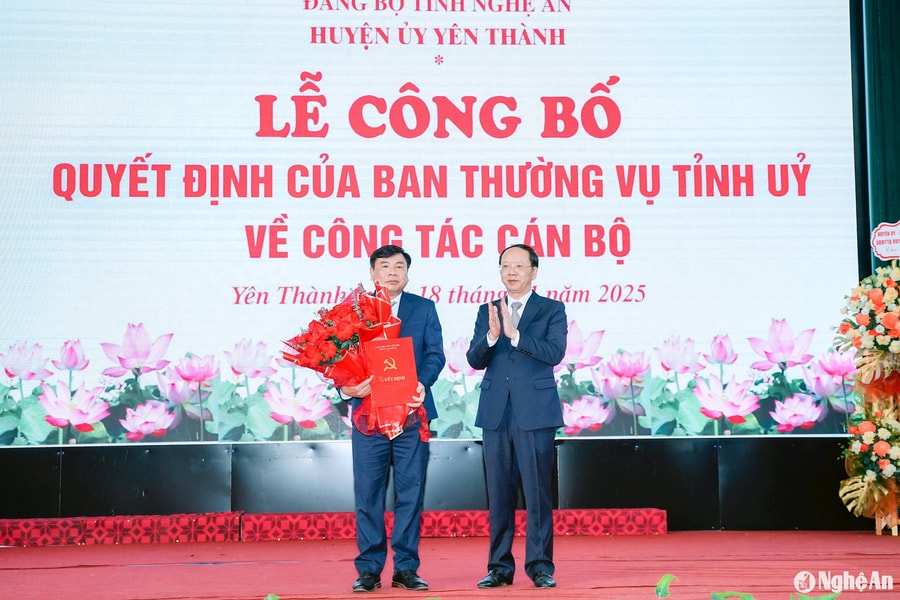 Đồng chí Hoàng Danh Truyền giữ chức Phó Bí thư Thường trực Huyện ủy Yên Thành