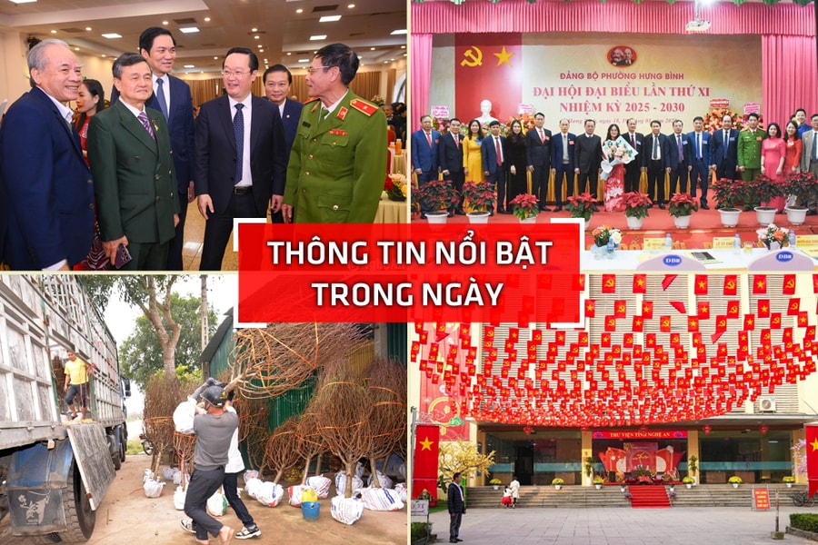 Nghệ An: Thông tin nổi bật ngày 19/1