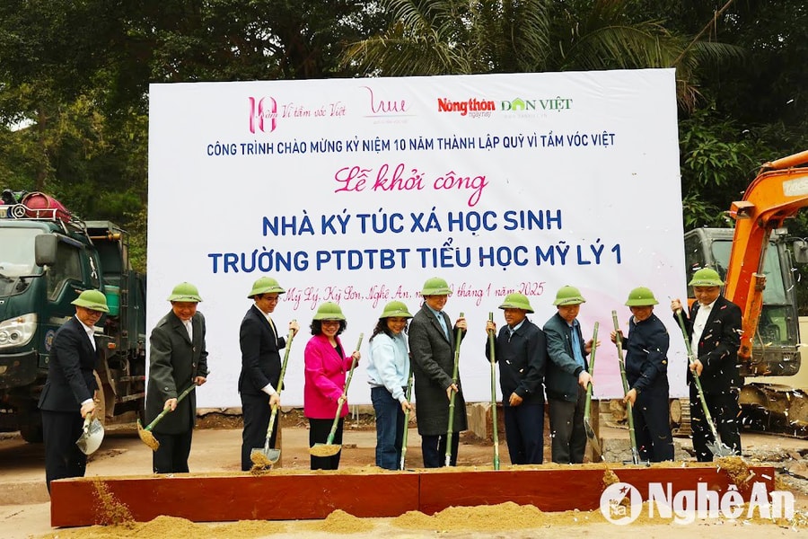 Quỹ 'Vì tầm vóc Việt': Khởi công Dự án cải tạo và nâng cấp Trường PTDTBT Tiểu học Mỹ Lý 1 (Kỳ Sơn)