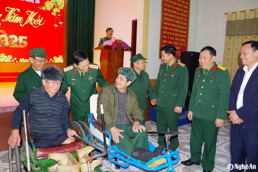 Quân ủy Trung ương, Bộ Quốc phòng thăm, chúc Tết Trung tâm Điều dưỡng thương binh và Khu Điều dưỡng Thương binh tâm thần kinh Nghệ An