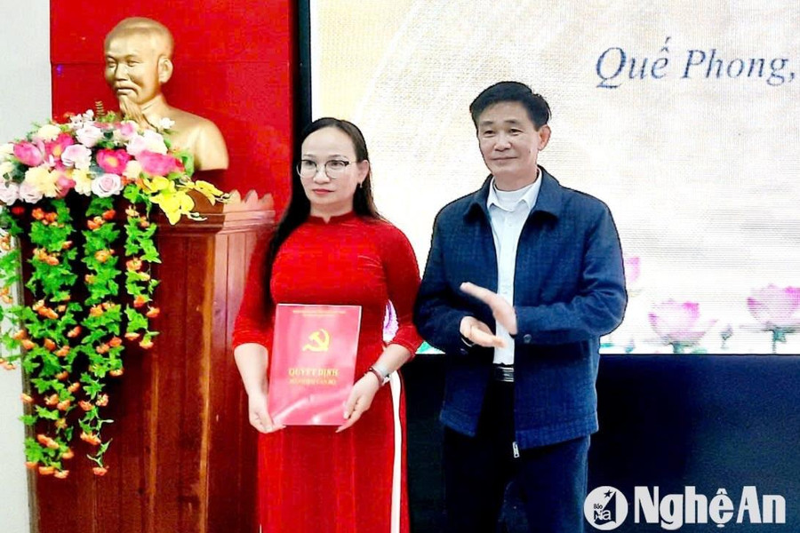 Đồng chí Lô Thị Nguyệt giữ chức vụ Chủ nhiệm Ủy ban kiểm tra Huyện ủy Quế Phong