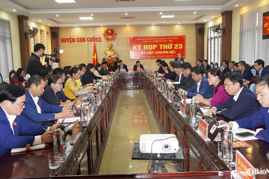 Sau sắp xếp, tinh gọn, UBND huyện Con Cuông giảm 2 phòng chuyên môn