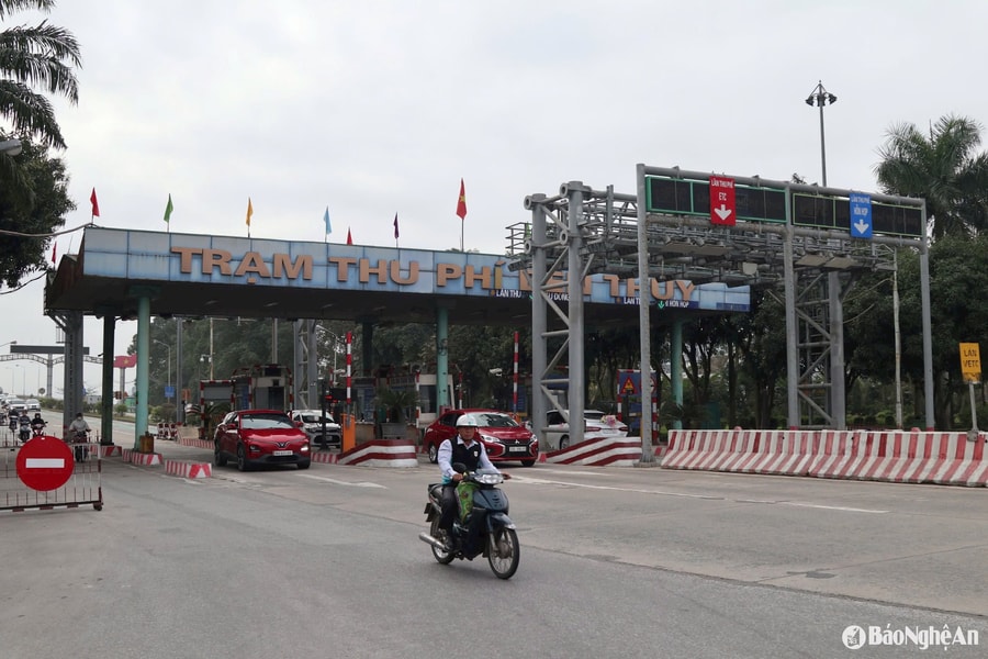 Không miễn phí qua Trạm thu phí Bến Thủy 1 với các chủ xe ở các phường, xã mới sáp nhập vào TP.Vinh
