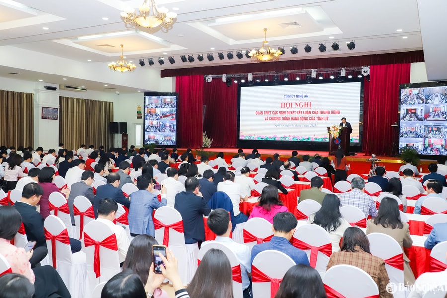 Nghệ An quán triệt các nghị quyết, kết luận của Trung ương và chương trình hành động của Tỉnh ủy