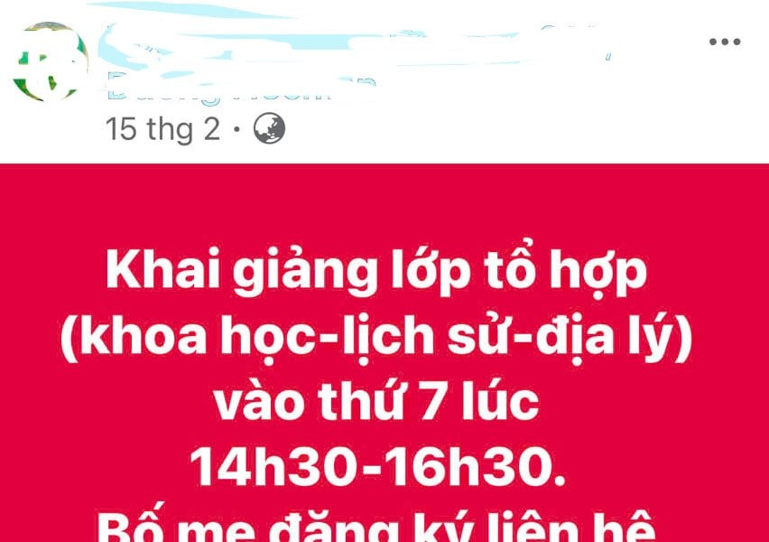 Nhiều trung tâm ở thành phố Vinh vẫn dạy thêm cho học sinh tiểu học