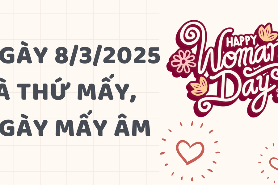 Ngày 8/3/2025 là thứ mấy, ngày mấy âm