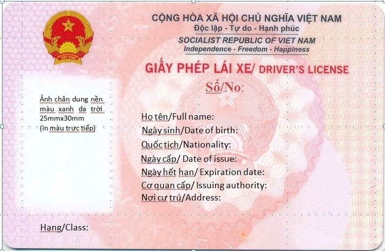 Mẫu Giấy phép lái xe mới nhất 2025