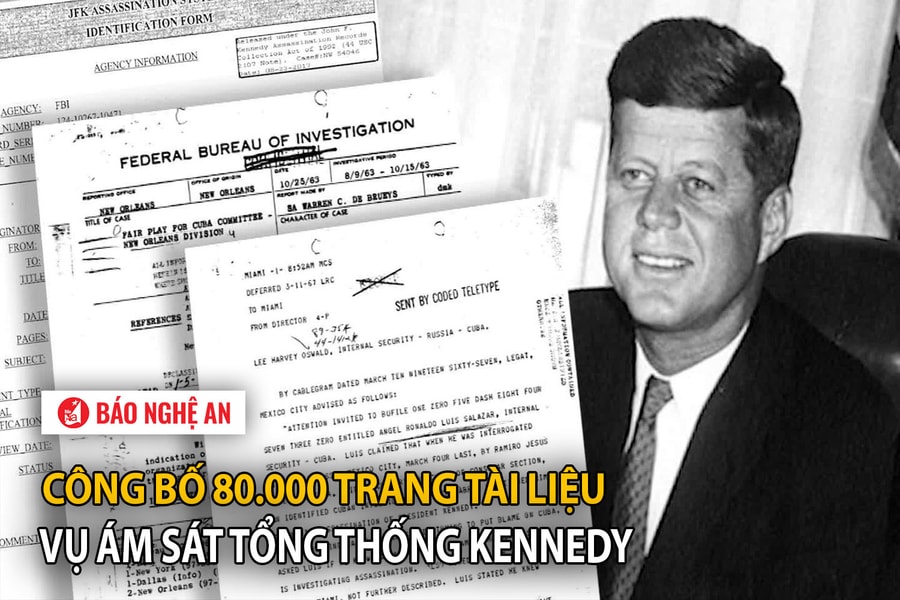 Công bố 80.000 trang tài liệu vụ ám sát Tổng thống Kennedy