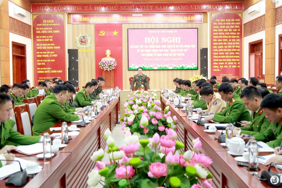 Không để Đề án xây dựng TP. Vinh 'sạch về ma túy' bị ngắt quãng, chậm tiến độ khi không tổ chức công an cấp huyện