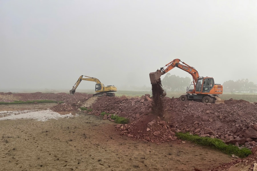 Cưỡng chế thu hồi đất để xây dựng khu công nghiệp Thọ Lộc tại huyện Diễn Châu