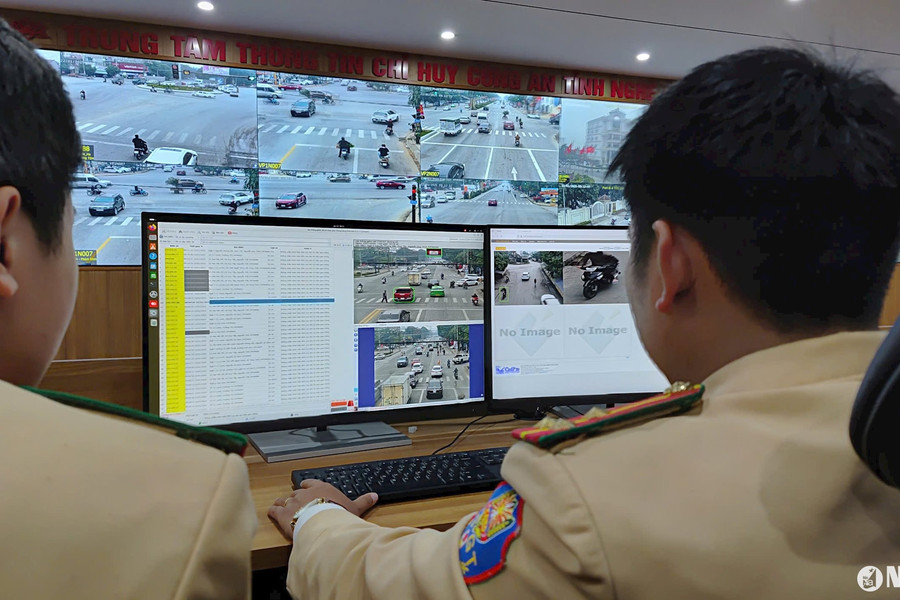 TP. Vinh: Camera phạt nguội ghi lại gần 2.000 trường hợp vi phạm an toàn giao thông
