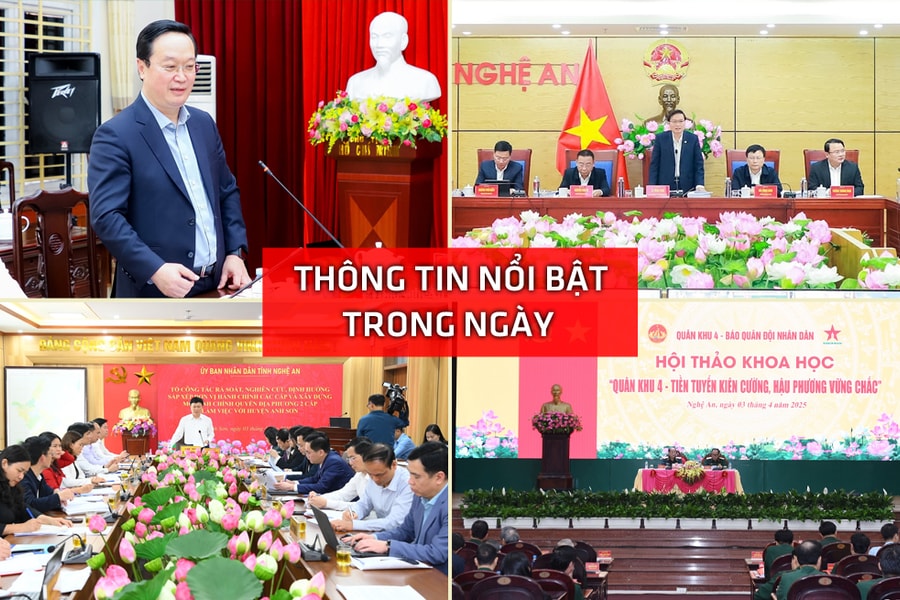 Nghệ An: Thông tin nổi bật ngày 3/4