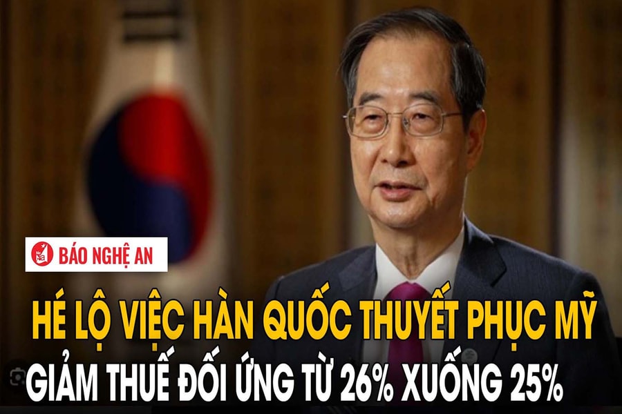 Hé lộ việc Hàn Quốc thuyết phục Mỹ giảm thuế đối ứng từ 26% xuống 25%