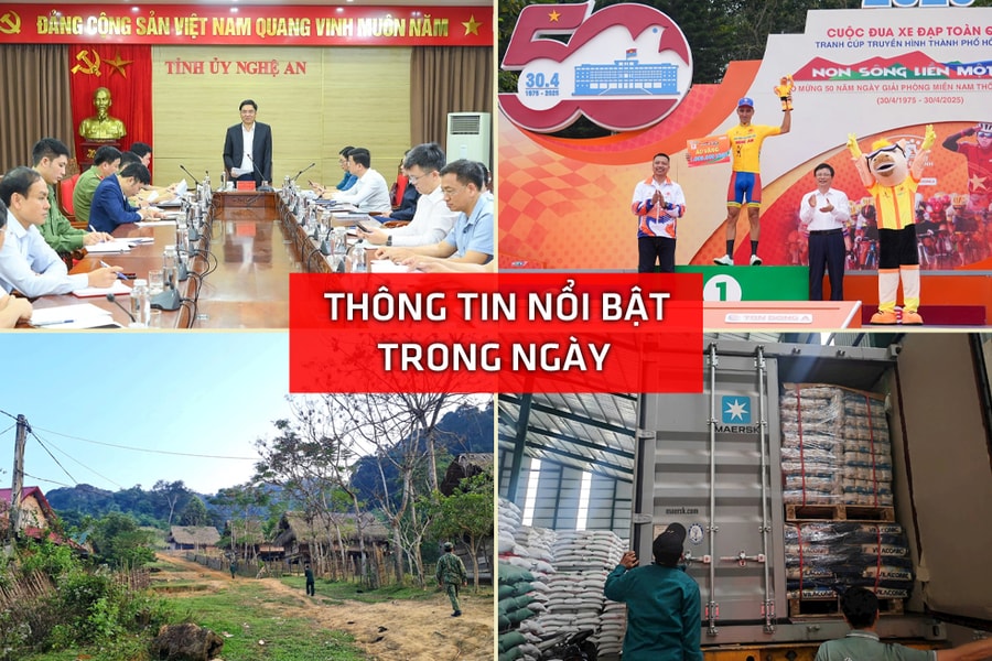 Nghệ An: Thông tin nổi bật ngày 8/4
