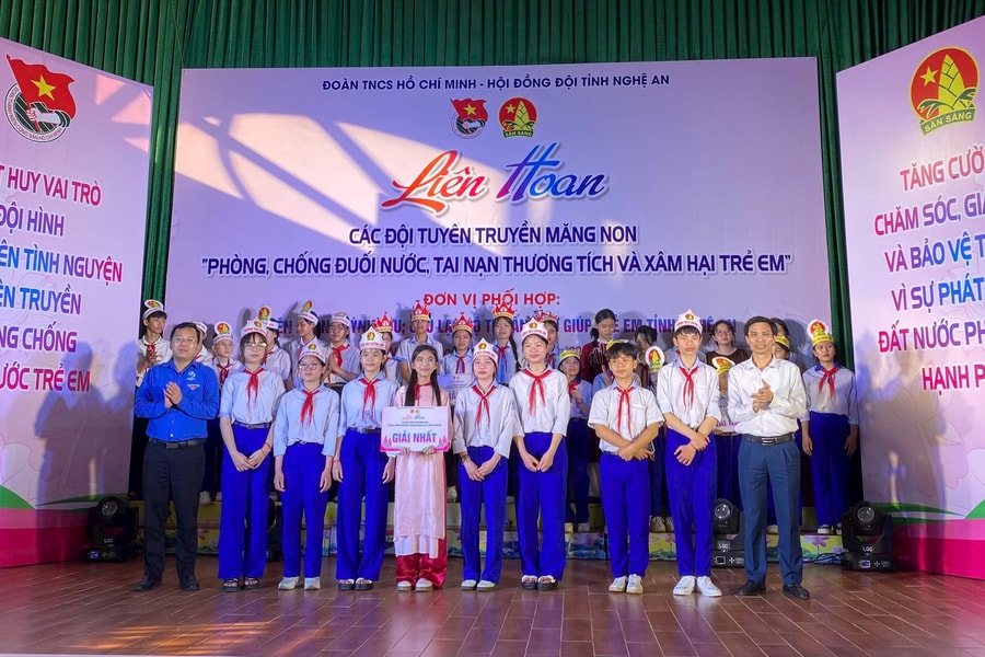 Liên hoan măng non tuyên truyền phòng, chống đuối nước, tai nạn thương tích ở trẻ em