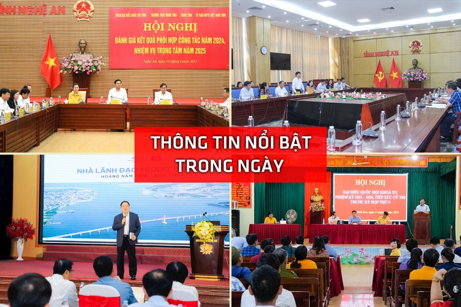 Nghệ An: Thông tin nổi bật ngày 11/4