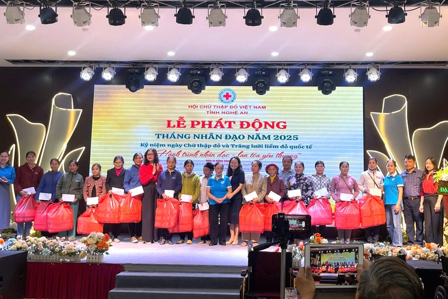 Hội Chữ thập đỏ tỉnh Nghệ An phát động tháng nhân đạo năm 2025