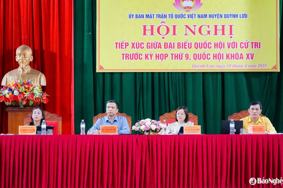 Cử tri Quỳnh Lưu nêu nhiều kiến nghị liên quan đến sáp nhập đơn vị hành chính