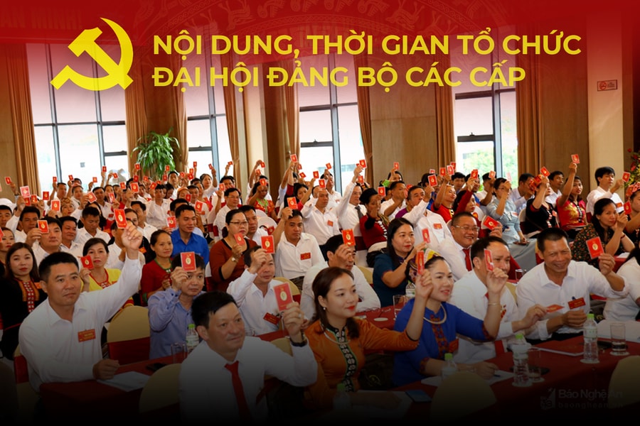 Infographic: Những điểm mới về nội dung, thời gian tổ chức đại hội đảng bộ các cấp