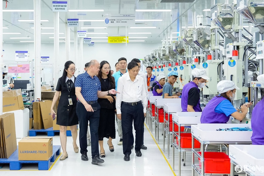 Chủ tịch UBND tỉnh Nghệ An Lê Hồng Vinh kiểm tra hoạt động sản xuất tại Khu công nghiệp VSIP