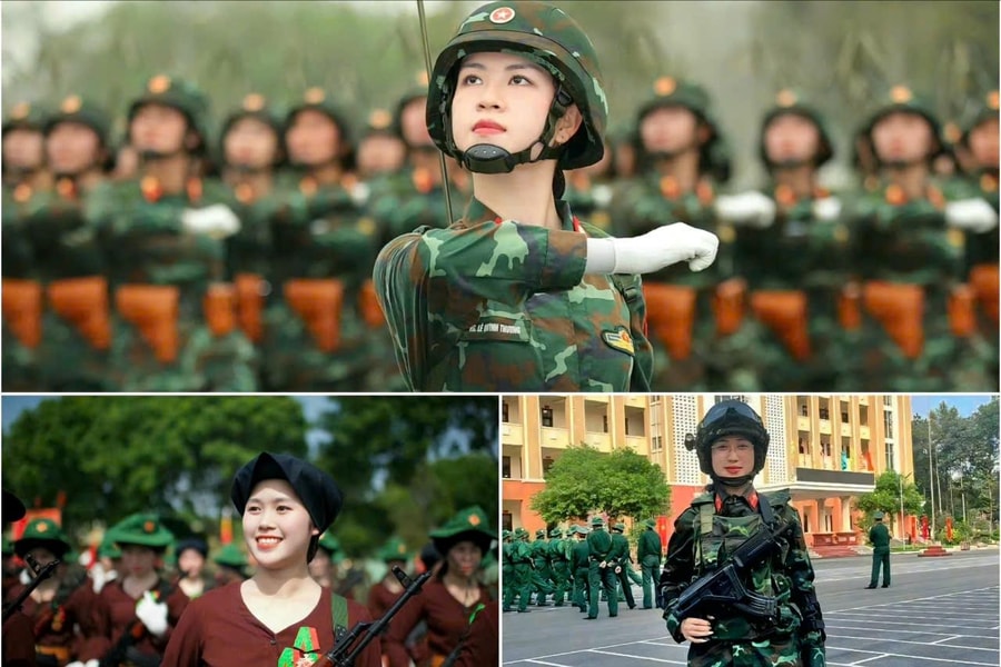 Tự hào 3 cô gái 'Làng Đỏ' Nghệ An tham gia lễ diễu binh 30/4