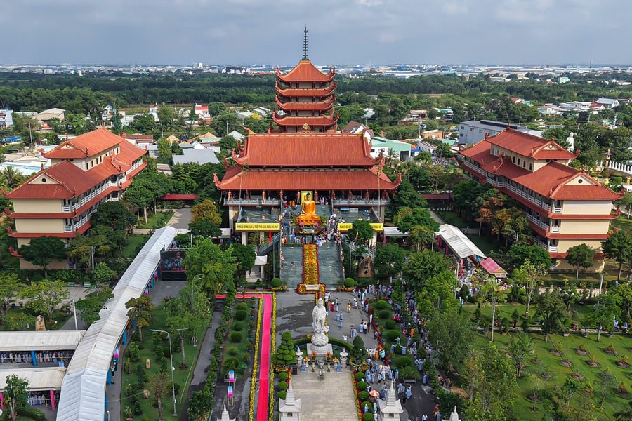 Toàn cảnh nơi chiêm bái xá lợi Đức Phật và khai mạc Đại lễ Vesak 2025