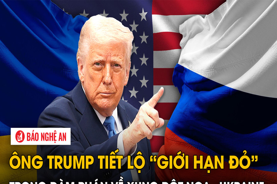 Ông Trump tiết lộ 'giới hạn đỏ' trong đàm phán về xung đột Nga - Ukraine