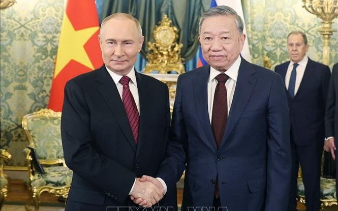 Tổng Bí thư Tô Lâm hội đàm với Tổng thống Nga Vladimir Putin