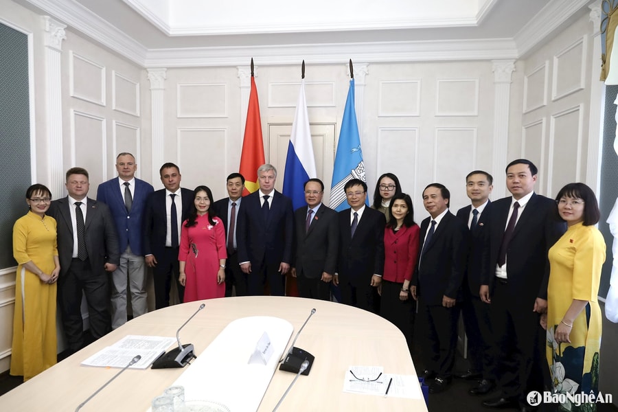 Đoàn công tác tỉnh Nghệ An thăm, làm việc tại tỉnh Ulyanovsk, Liên bang Nga