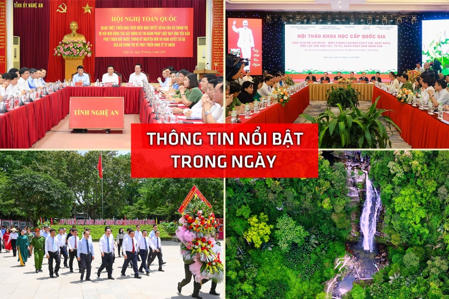 Nghệ An: Thông tin nổi bật ngày 18/5