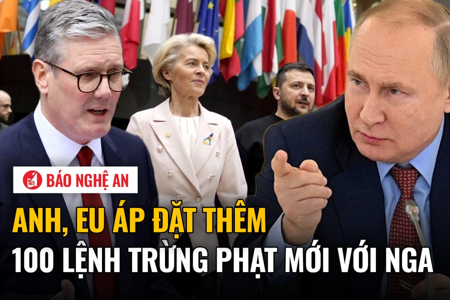 Anh, EU áp đặt thêm 100 lệnh trừng phạt mới với Nga
