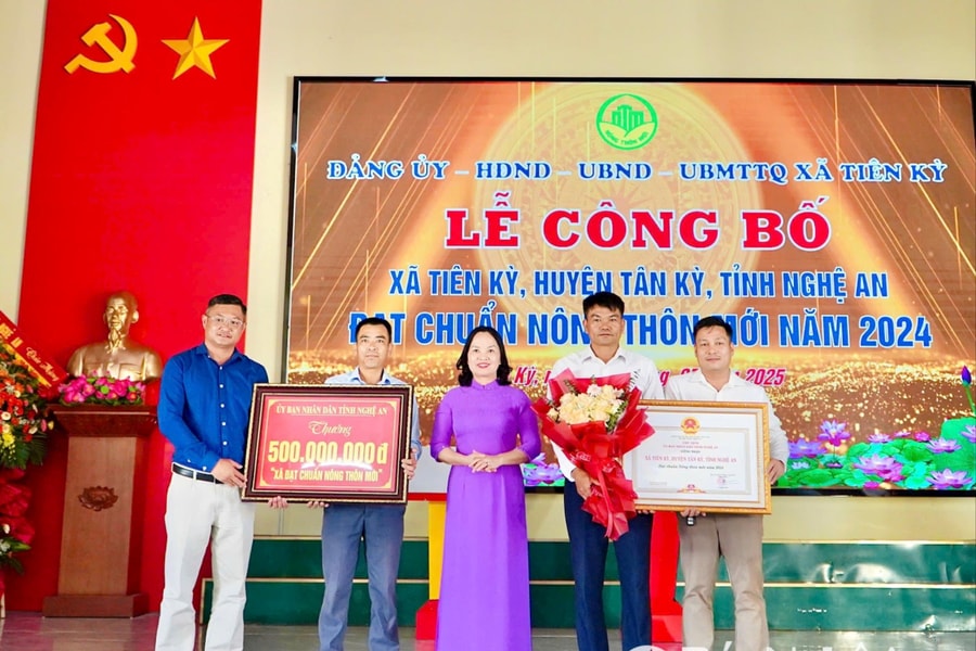 Xã Tiên Kỳ (Tân Kỳ) đạt chuẩn xã nông thôn mới