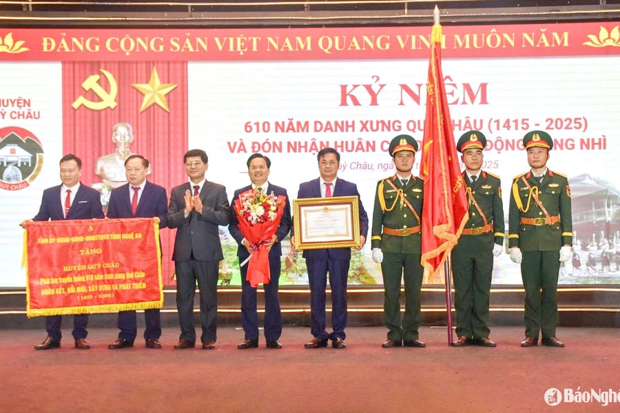 Quỳ Châu kỷ niệm 610 năm danh xưng (1415-2025) và đón nhận Huân chương Lao động hạng Nhì