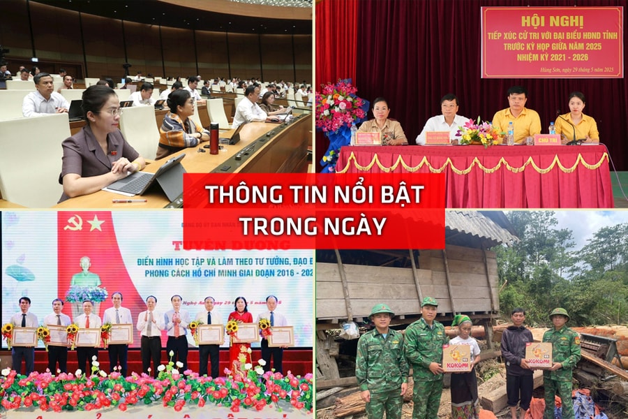 Nghệ An: Thông tin nổi bật ngày 29/5