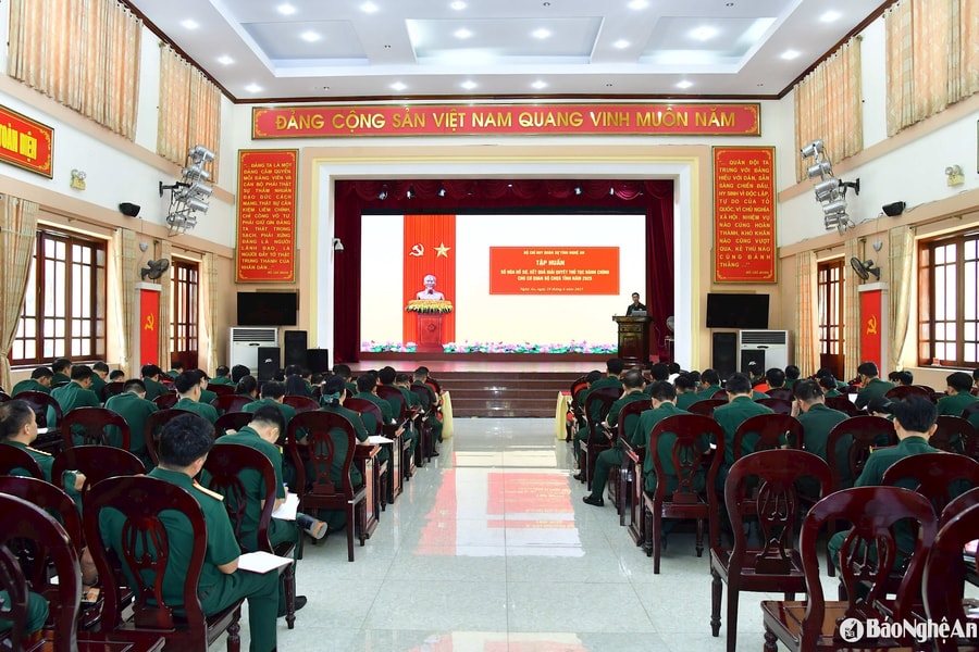 Bộ CHQS tỉnh tập huấn số hóa hồ sơ, kết quả giải quyết thủ tục hành chính